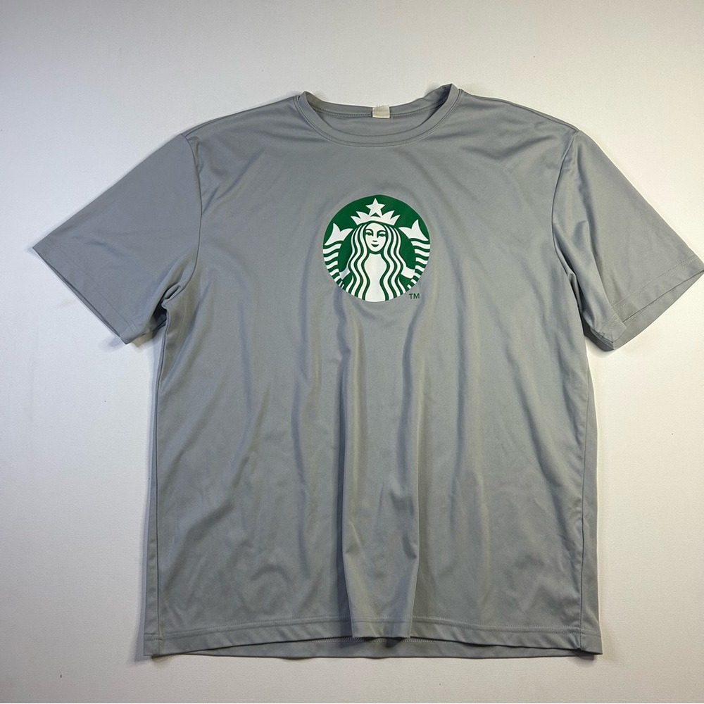 Starbucks Promotional Men Shirt XL Quick Dry Stretch Espresso Junkie Jersey RARE - Picture 1 of 5